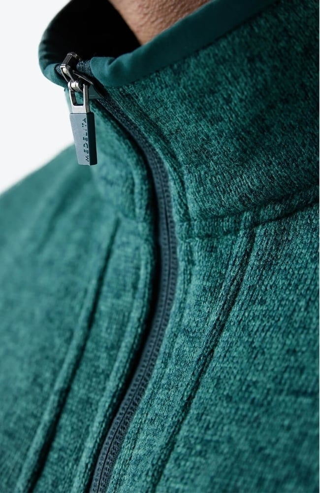 Men's Strata Performance Fleece Scrub Jacket, JAD Jade | green, large