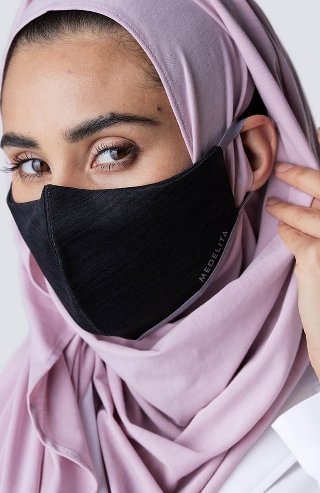 Women's Medical Hijab, BLS Blush | purple, large