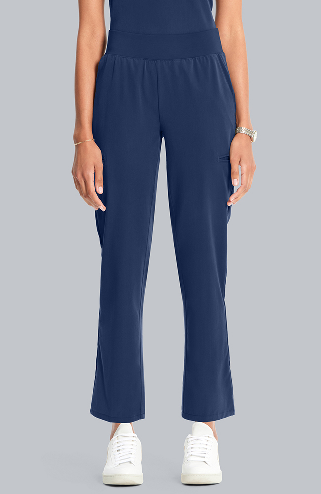 Women's Straight Leg Ankle Scrub Pant, NAV Navy | navy, large