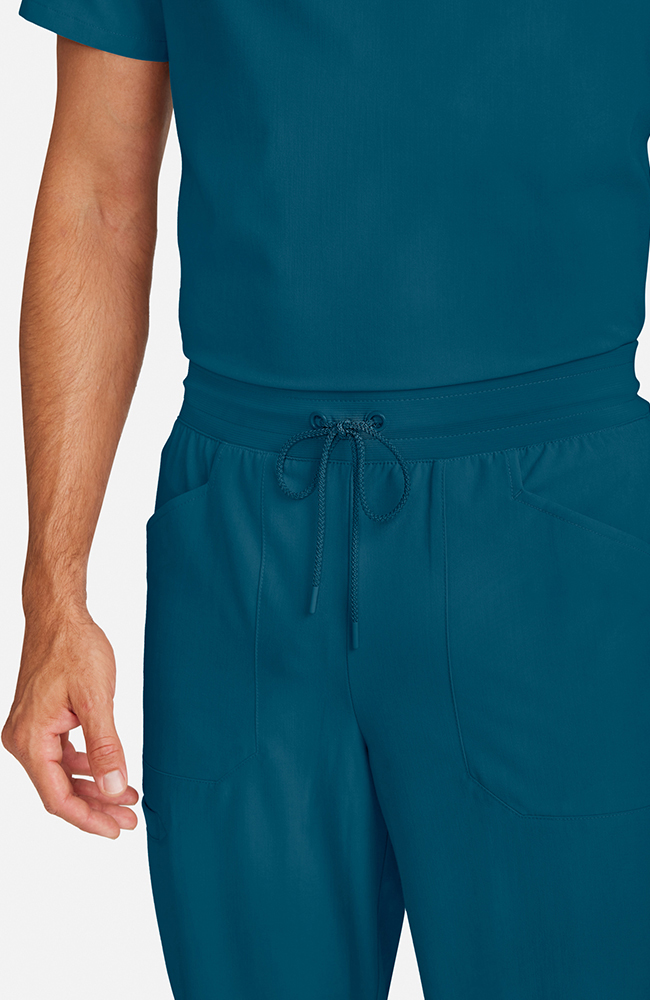 Men's Scrub Set: Vapor 3-Pocket Top &  Zephyr Straight Leg Pant, CAR Caribbean Blue | caribbean blue, large