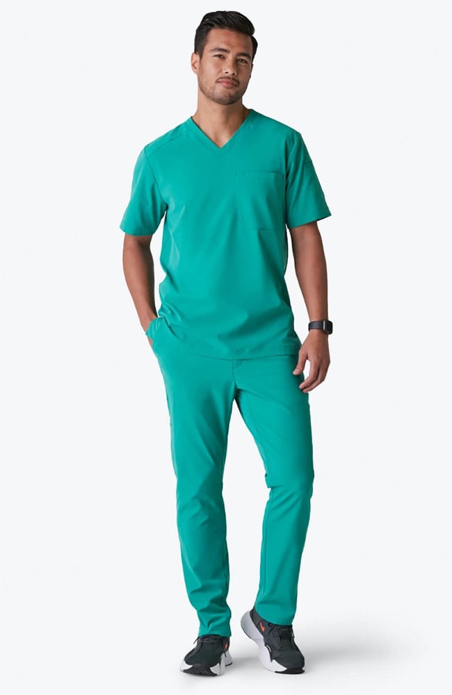 Men's Summit Cargo Drawstring Scrub Pant, SUR Surgical Green | green, large