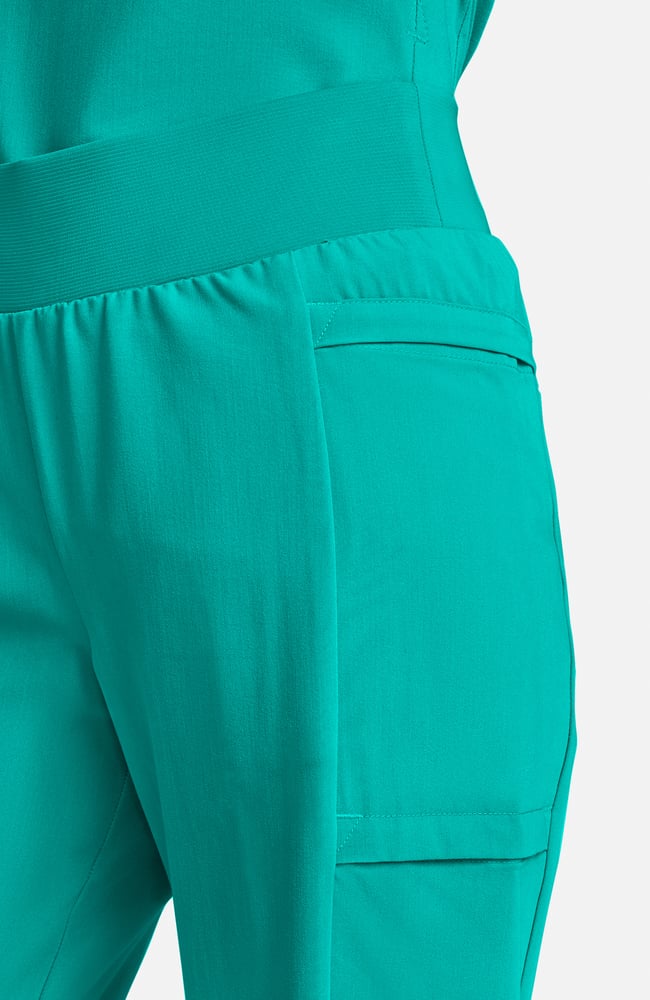 Women's Anemone 5-Pocket Straight Leg Scrub Pant, SGR Surgical Green | green, large
