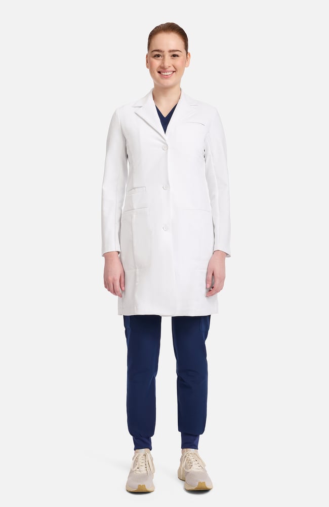 Women's Marie 36¾" Lab Coat, WHT White | white, large