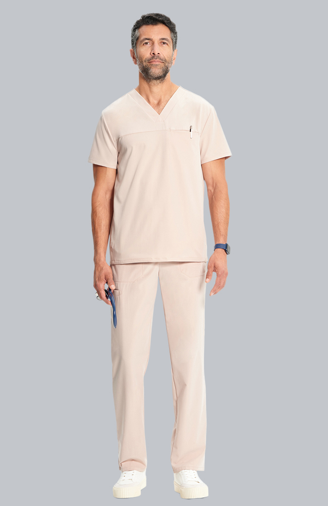 Men's Scrub Set: Vapor 3-Pocket Top &  Zephyr Straight Leg Pant, TAT Toasted Tan | brown, large
