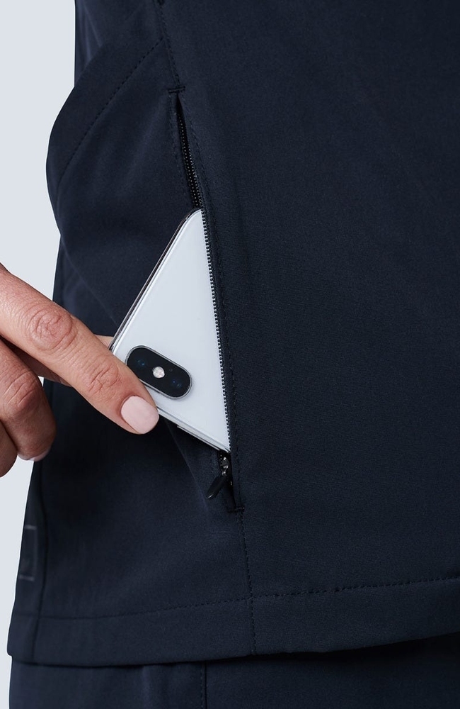 Women's Sola Round Y-Neck Scrub Top, , large