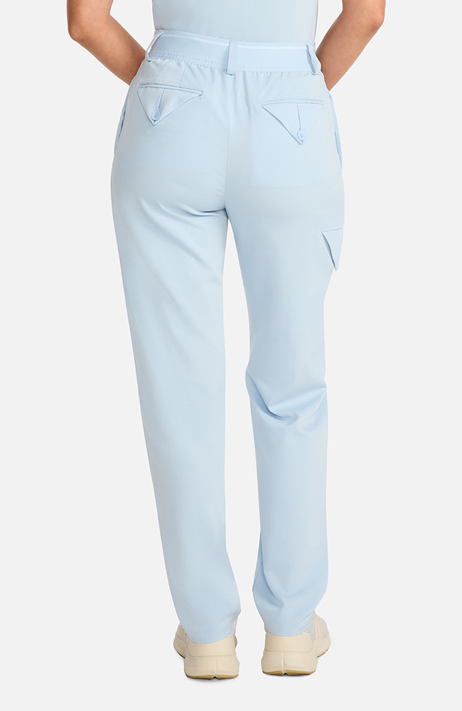 Women's Pleated Barrel Leg Scrub Pant, , large