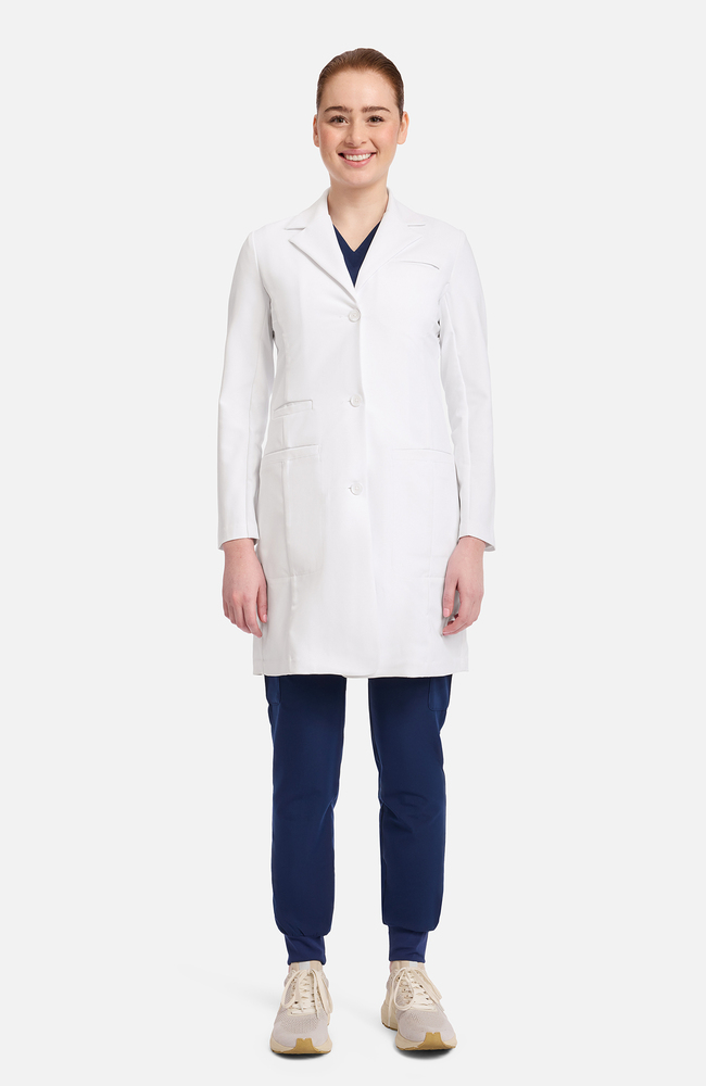 Women's Marie 36&frac34;" Lab Coat, WHT White | white, large
