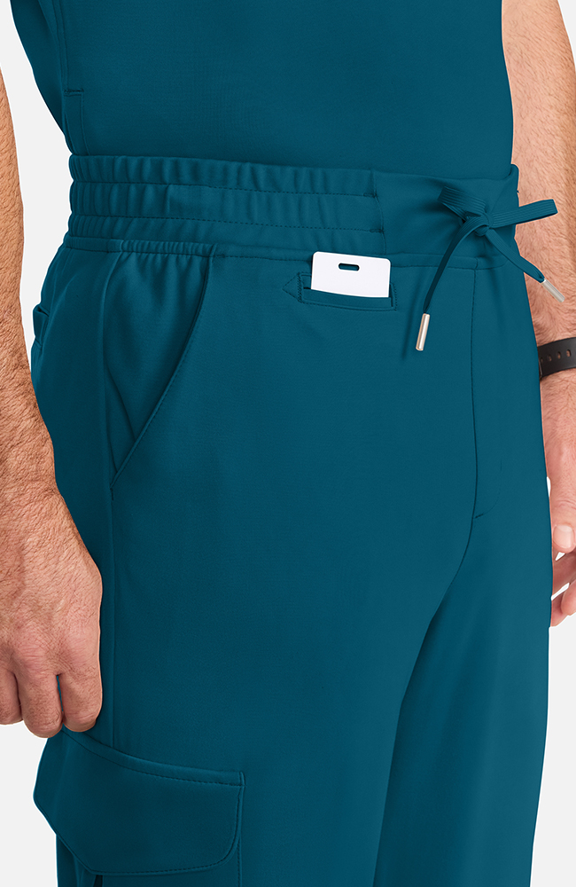 Men's Ponte Cargo Scrub Pant, CAR Caribbean Blue, large