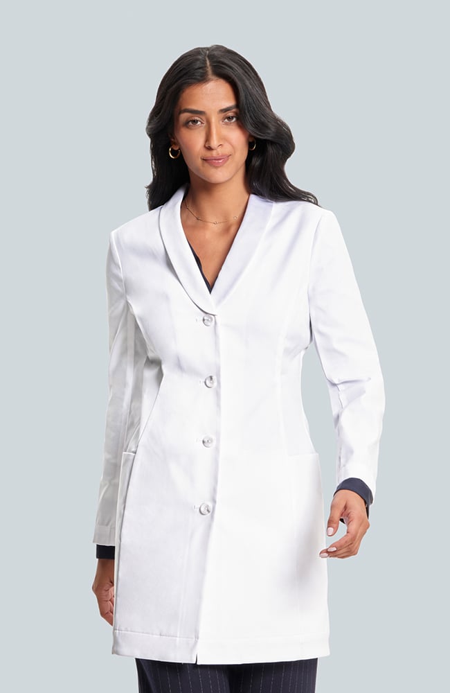 Women's Merit P. Slim Fit 31" Lab Coat, WHT White | white, large