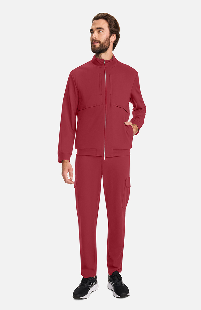 Men's Ponte Track Jacket, CHW Cherry Wood | red, large