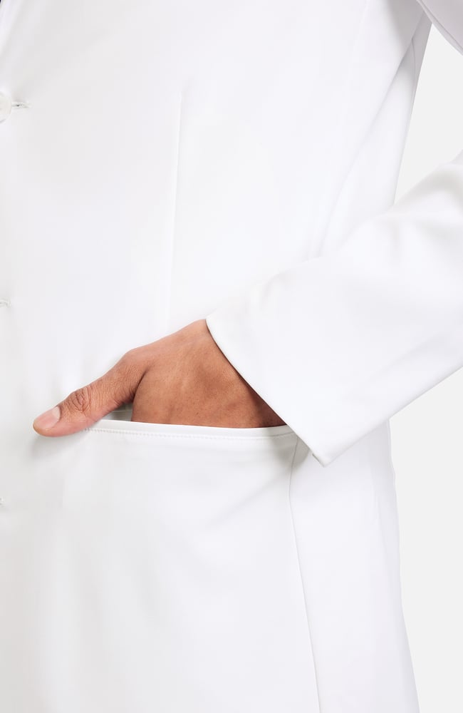 Men's Jonas Fitted 34½" Lab Coat , WHT White | white, large