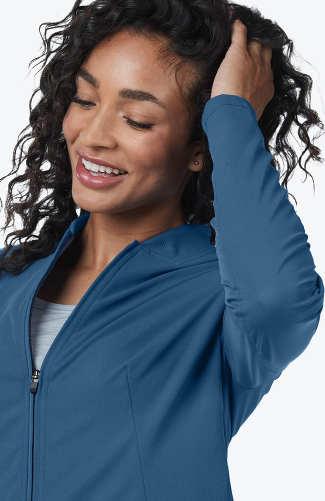 Women's Kinetic Scrub Jacket, OCE Ocean | blue, large