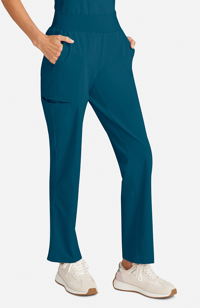 Women's Straight Leg Ankle Scrub Pant, CAR Caribbean Blue | caribbean blue, large
