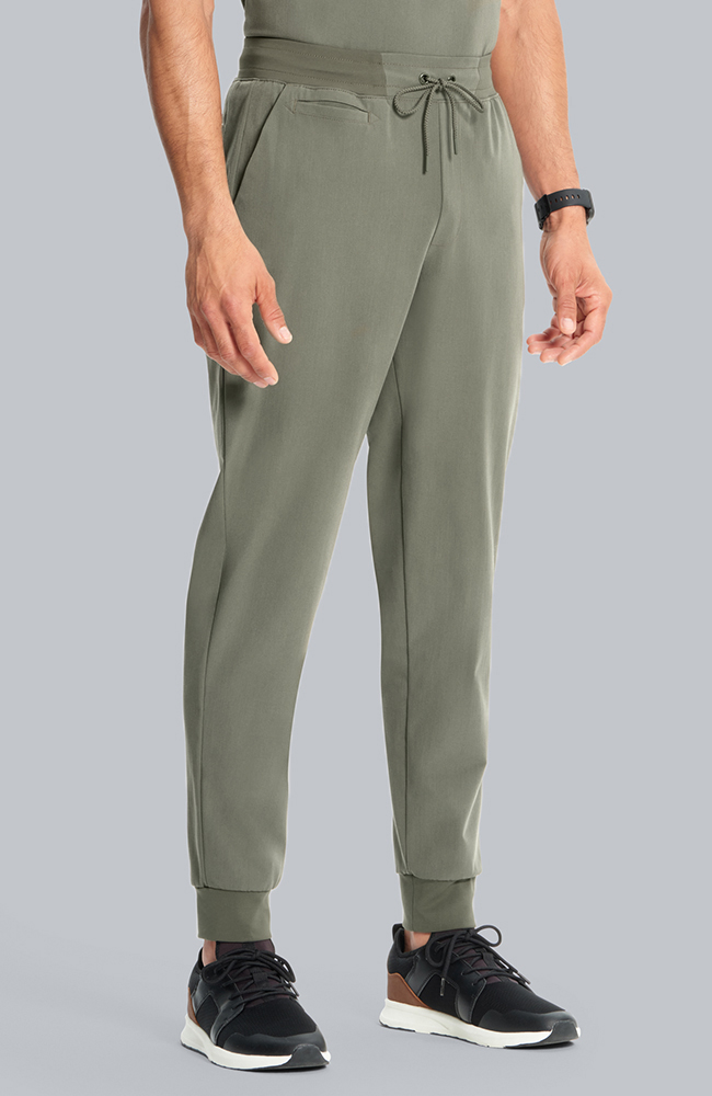 Men's Scrub Set: Vapor 3-Pocket Top &  Drift Jogger Pant, OLV Olive | olive, large