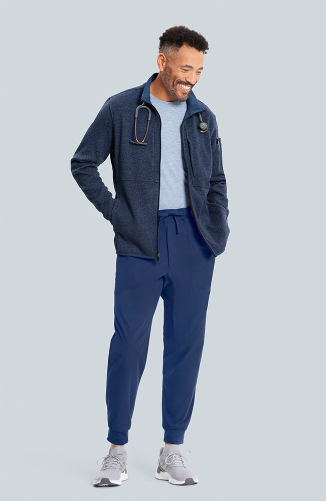 Men's Strata Performance Fleece Scrub Jacket, , large