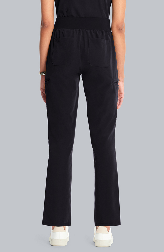 Women's Scrub Set: Taiga Welt Pocket Top & Straight Leg Ankle Pant, BLK Black | black, large