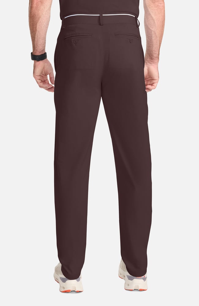 Men's Pintuck Tapered Scrub Pant, UMB Umbra | brown, large