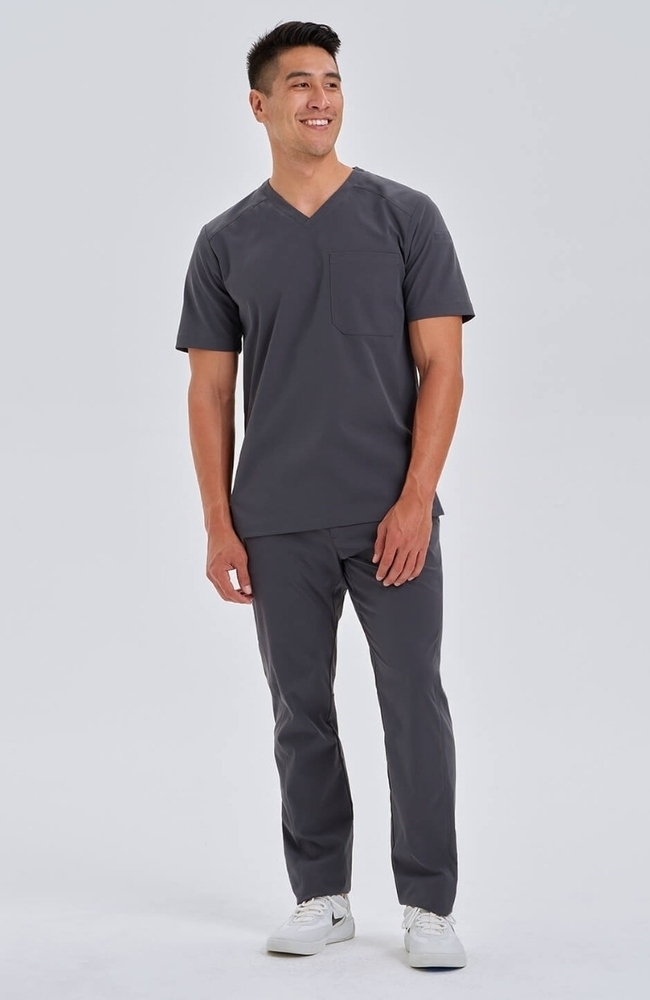 Men's Summit Cargo Drawstring Scrub Pant, PWT Pewter, large