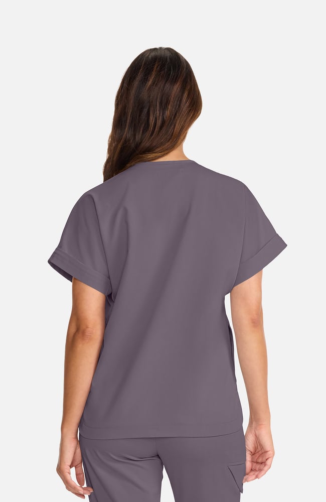 Women's Quarter-Zip Dolman Scrub Top, , large