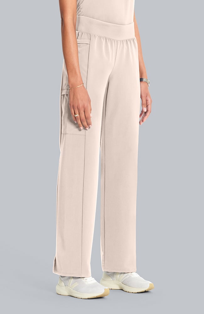 Women's Scrub Set: Flora 3-Pocket Top & Anemone Straight Leg Pant, TAT Toasted Tan | brown, large