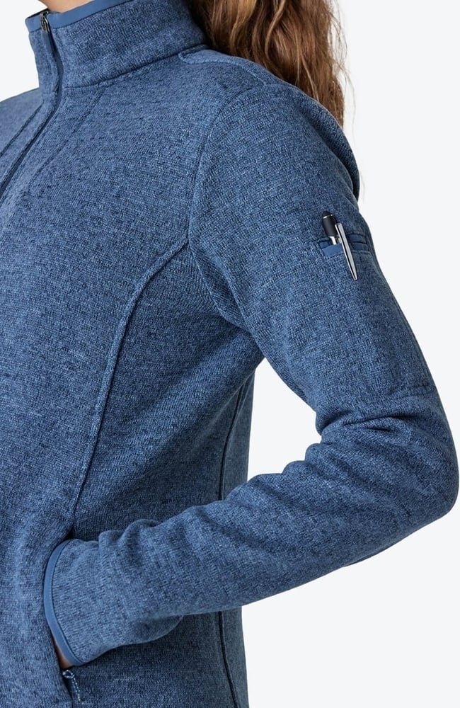 Women's Strata Sweater Fleece Jacket, SBL Slate Blue | blue, large