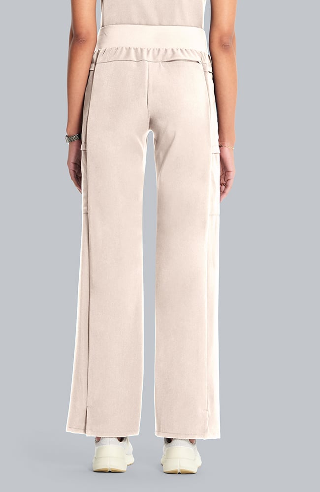 Women's Scrub Set: Taiga Welt Pocket Top & Anemone Straight Leg Pant, TAT Toasted Tan | brown, large