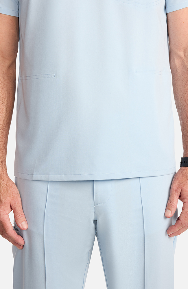Men's V-Neck Scrub Top, ICB Ice Blue | blue, large