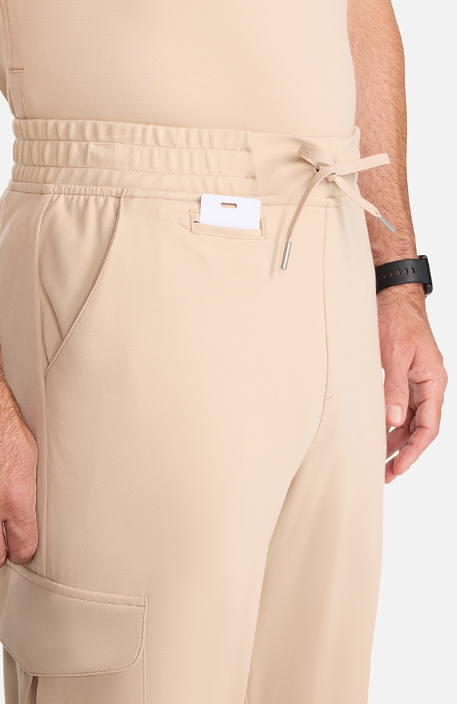 Men's Ponte Cargo Scrub Pant, TAT Toasted Tan | brown, large