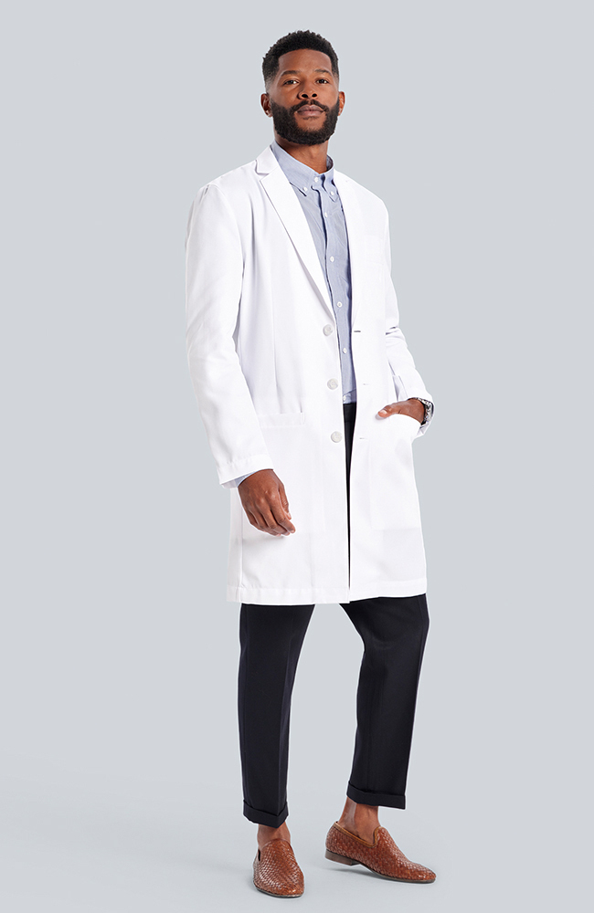 Men's M3 E. Wilson Slim Fit 36¾” Lab Coat, WHT White | white, large