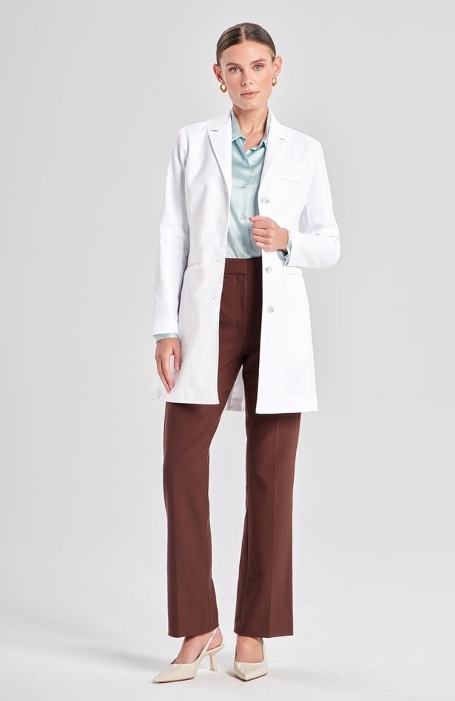 Women's Rebecca Slim Fit 33&frac14;" Lab Coat, WHT White | white, large