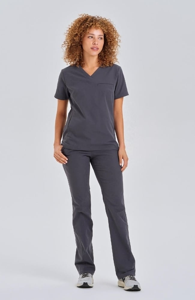 Women's Vista V-Neck Scrub Top, PWT Pewter | pewter, large