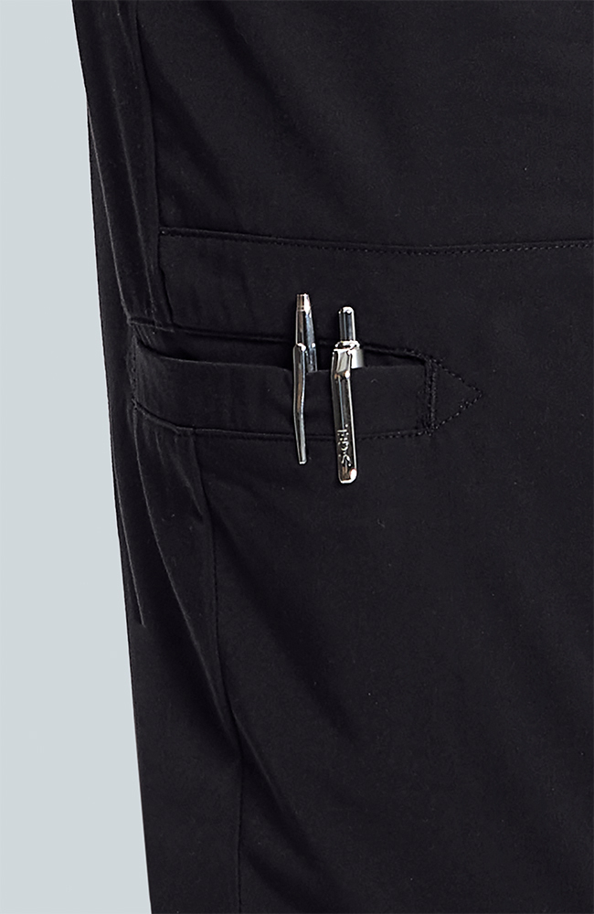 Men's Scrub Set: Cirrus Split Neck Top & Zephyr Straight Leg Pant, BLK Black | black, large