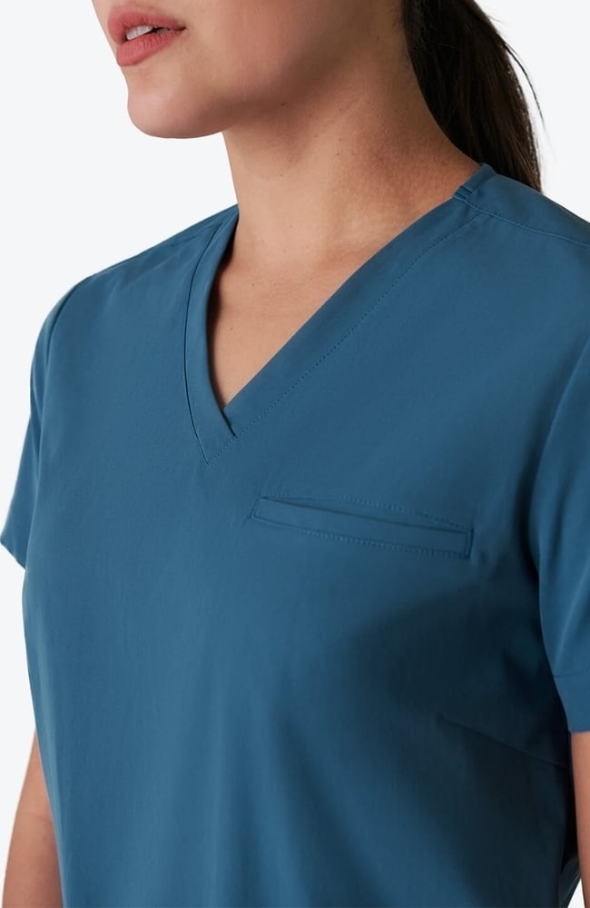 Women's Calyx V-Neck Scrub Top, OCE Ocean | blue, large