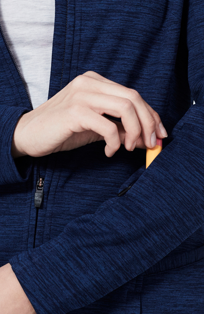 Women's Ionic Scrub Jacket, NAV Navy Blue | navy, large