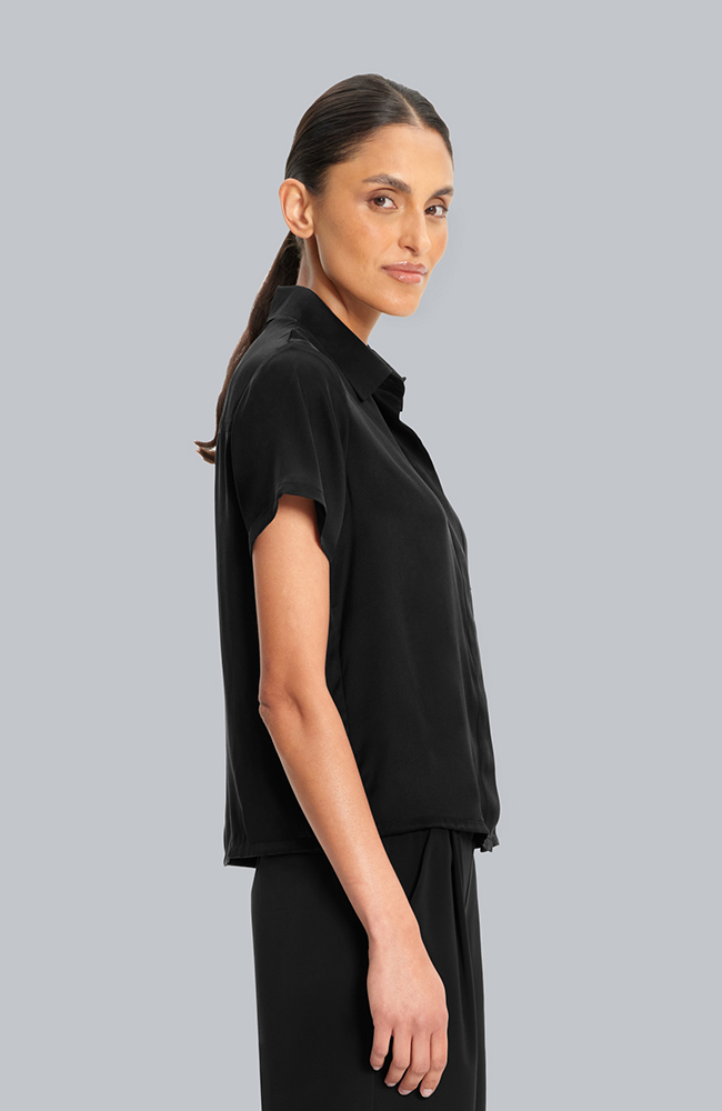 Women&rsquo;s Cropped Button-Up Scrub Top, , large