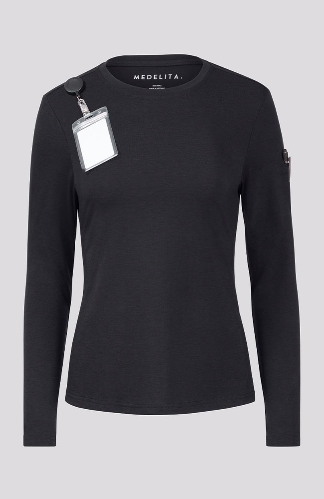 Women's Eco Long Sleeve Tee, BLK Black, large