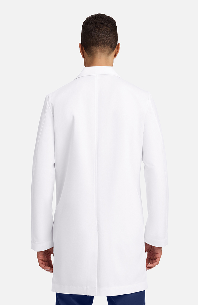 Men's Luca Patch Pocket 37½" Lab Coat, WHT White | white, large