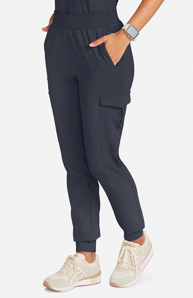Women's Scrub Set: Taiga Welt Pocket Top & Bosque Jogger Pant, PWT Pewter | pewter, large