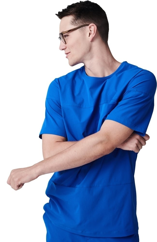 Clearance Men's Radius Round Neck Solid Scrub Top, , large