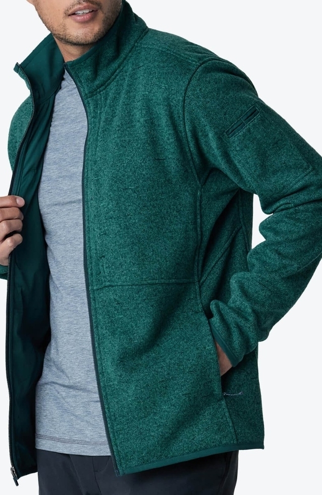 Men's Strata Performance Fleece Scrub Jacket, JAD Jade | green, large