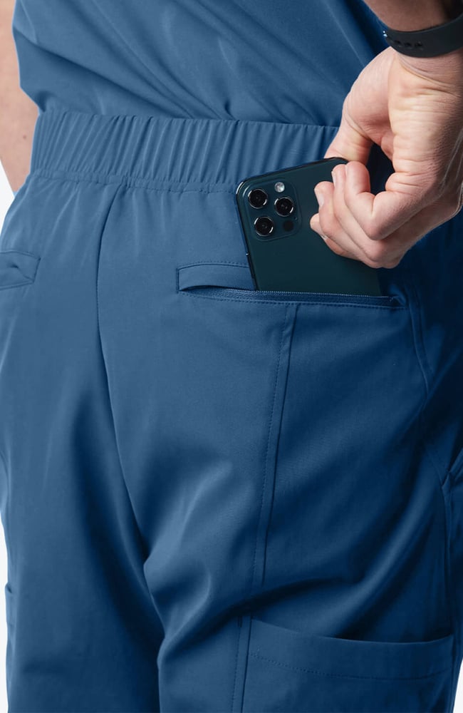 Men's Summit Cargo Drawstring Scrub Pant, OCE Ocean | blue, large