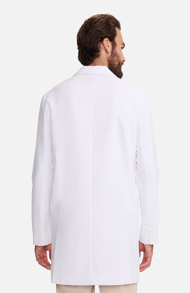 Men's Multi Pocket Mid Thigh Lab Coat 38&frac12;", WHT White | white, large