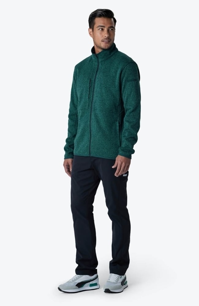 Men's Strata Performance Fleece Scrub Jacket, JAD Jade | green, large