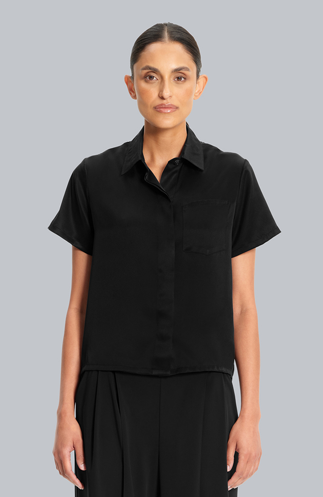 Women&rsquo;s Cropped Button-Up Scrub Top, , large