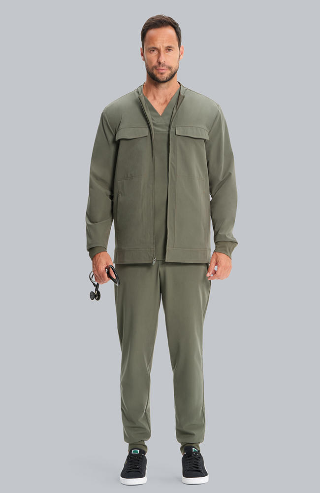 Men's Equinox 4-Pocket Scrub Jacket, OLV Olive | olive, large