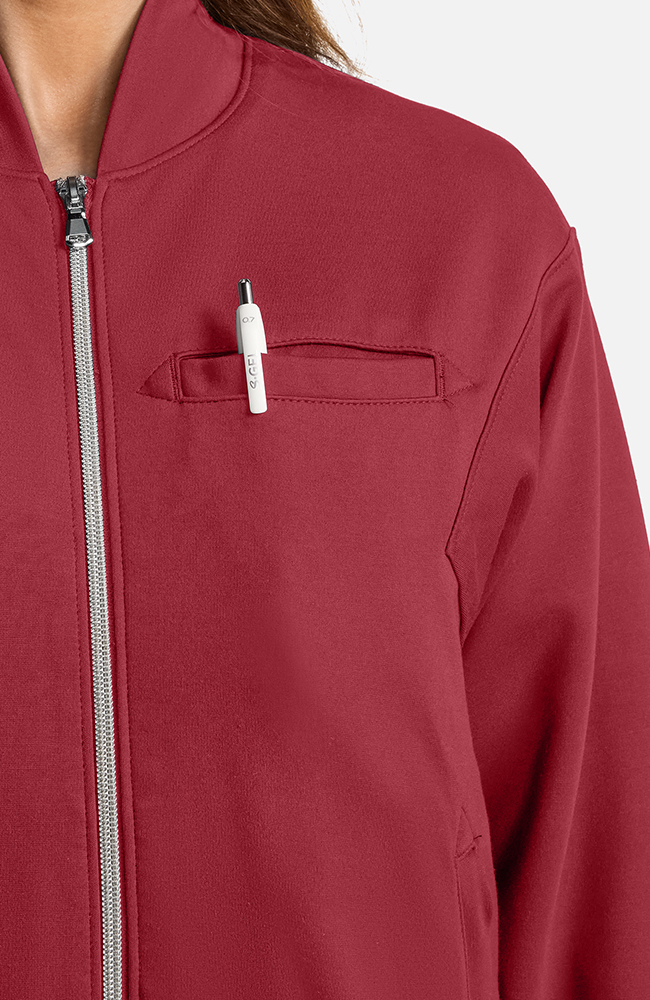 Women's Ponte Jacket, CHW Cherry Wood | red, large