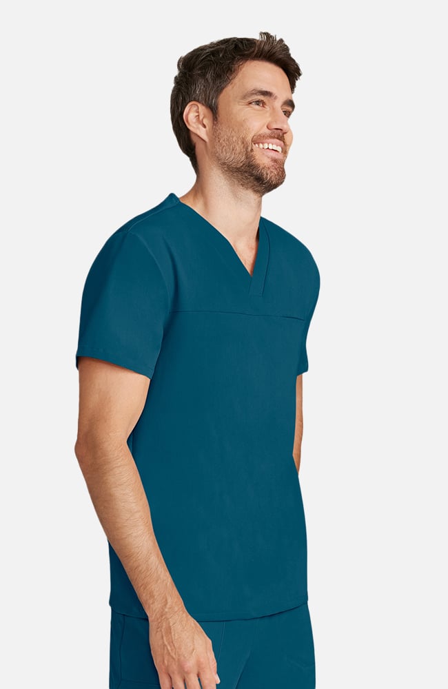 Men's Scrub Set: Vapor 3-Pocket Top &  Drift Jogger Pant, CAR Caribbean Blue | caribbean blue, large
