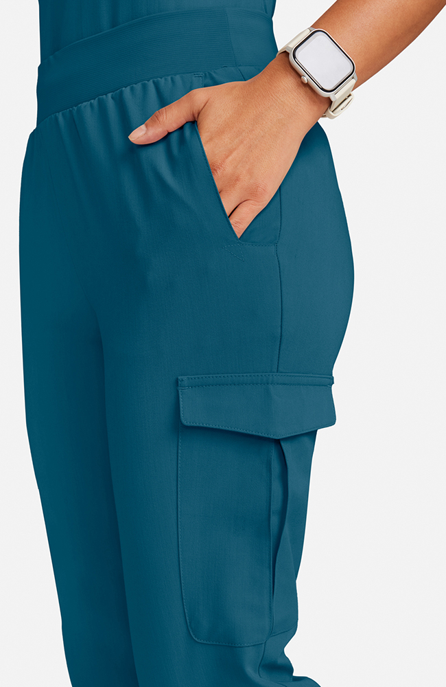 Women's Bosque 5-Pocket Jogger Scrub Pant, CAR Caribbean Blue | caribbean blue, large