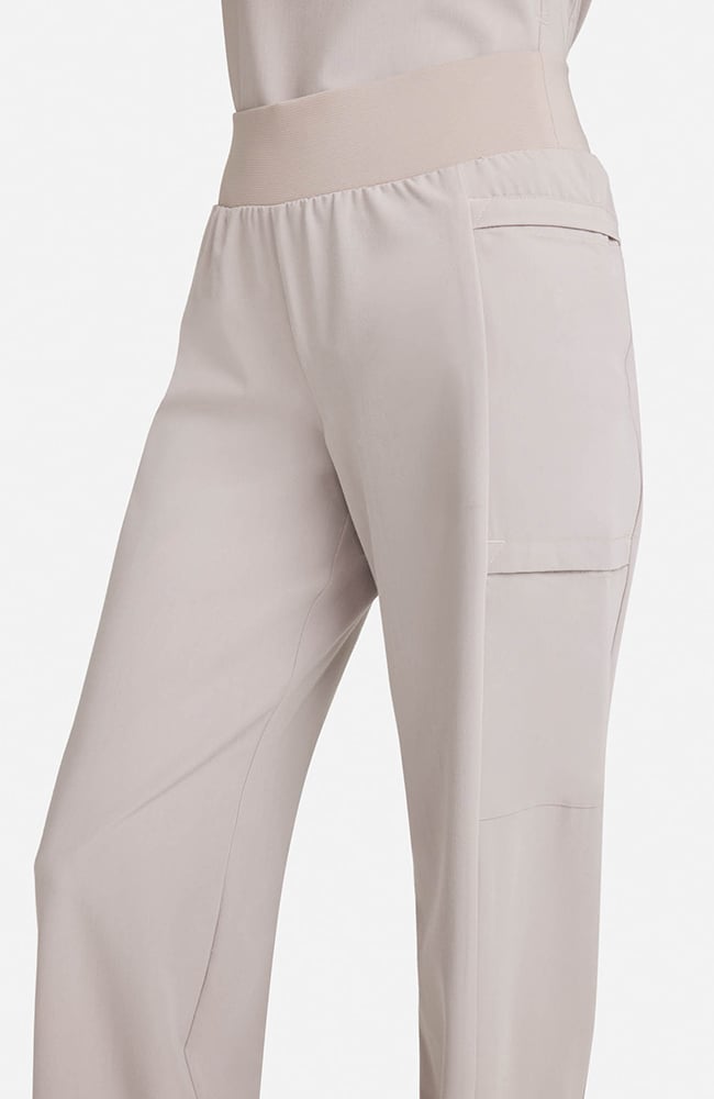 Women's Scrub Set: Taiga Welt Pocket Top & Anemone Straight Leg Pant, WMS Warm Stone | grey, large