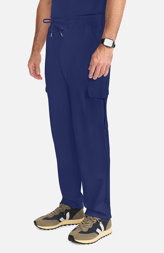 Men's Ponte Cargo Scrub Pant, NAV Navy, large